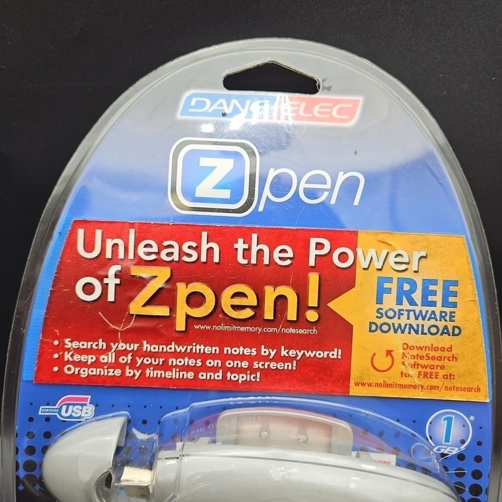 DANE-ELEC Z PEN Digital Pen Receiver‎ & USB Cable Write Draw & Sketch Brand New